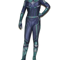 Fantasia Feminina Capitã Marvel Filme Solo Adulto Cosplay Traje Luxo