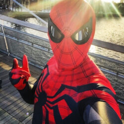 Fantasia Homem-Aranha Superior Traje Hq Adulto Cosplay Luxo