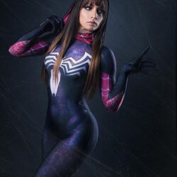 Fantasia Gwen Stacy Venom Cosplay Feminino Luxo Traje Profissional