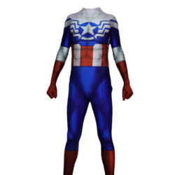 Fantasia Masculina Capitão América Hq Adulto Cosplay Traje Luxo