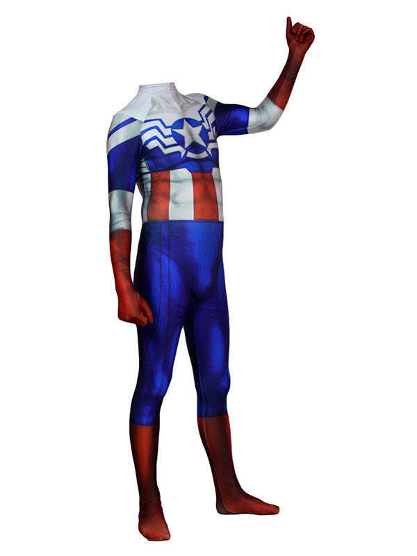Fantasia Masculina Capitão América Hq Adulto Cosplay Traje Luxo - Imagem 3