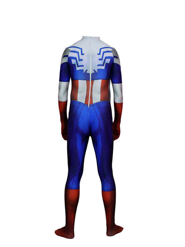 Fantasia Masculina Capitão América Hq Adulto Cosplay Traje Luxo - Imagem 2