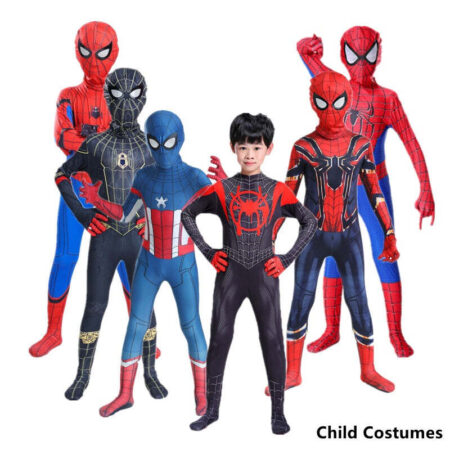 Fantasia Traje Infantil Homem Aranha Capitão América Festas Cosplay Aniversário - Imagem 6