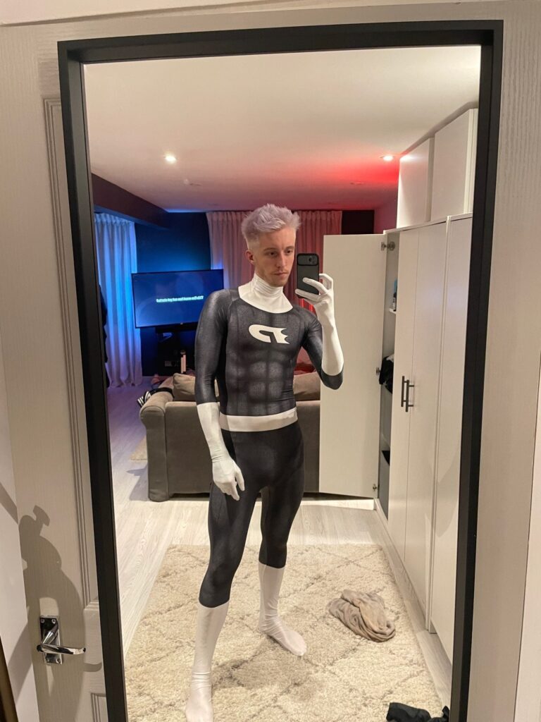 Fantasia Masculina Danny Phantom Adulto Cosplay Traje Luxo - Imagem 4