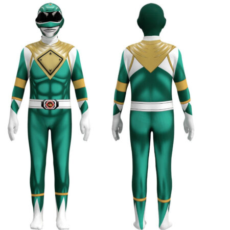 Fantasia Infantil Power Rangers Clássico Cosplay Traje Completo Festas Aniversários - Imagem 5