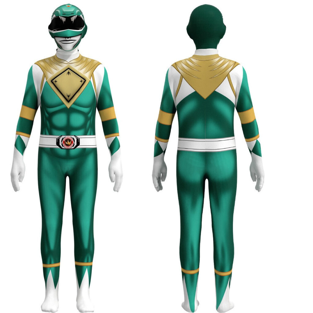 Fantasia Infantil Power Rangers Clássico Cosplay Traje Completo Festas Aniversários - Imagem 5