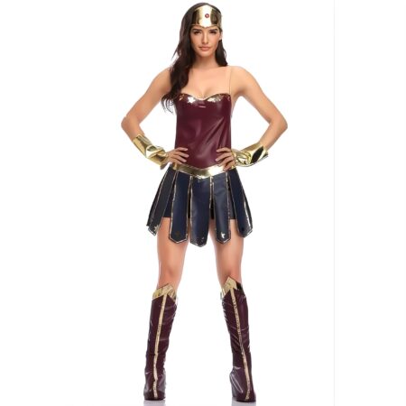 Fantasia Feminina Mulher Maravilha Traje Luxo Cosplay Mulheres - Image 2