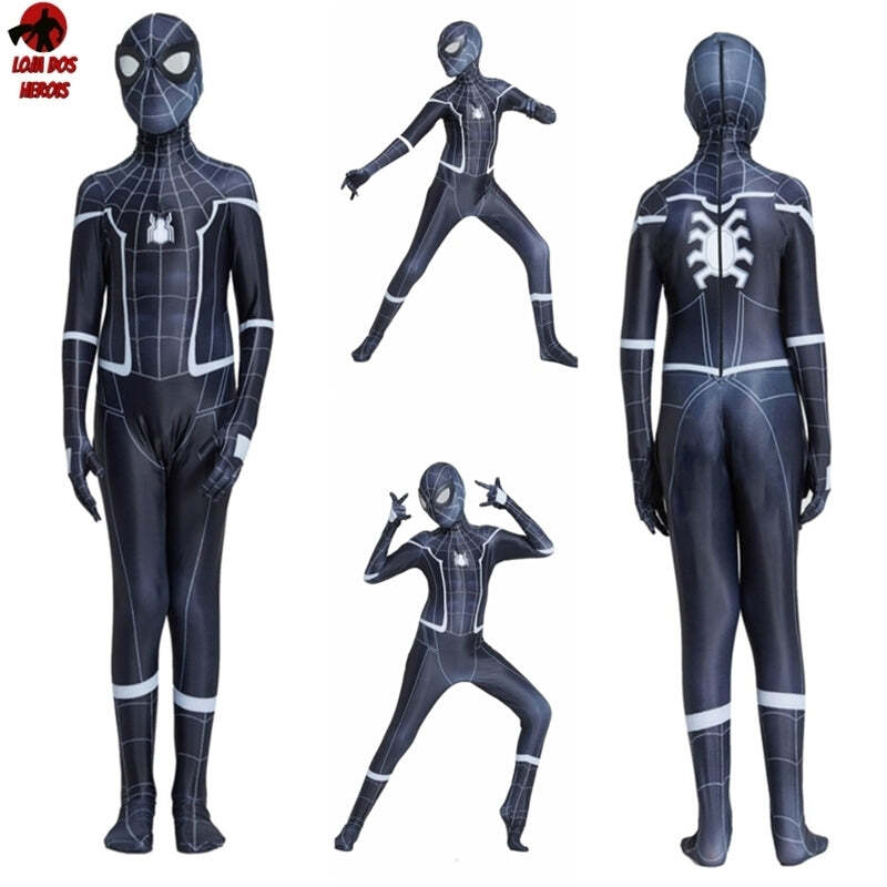 Fantasia Homem Aranha Noturno Venom Tom Holland Cosplay Infantil