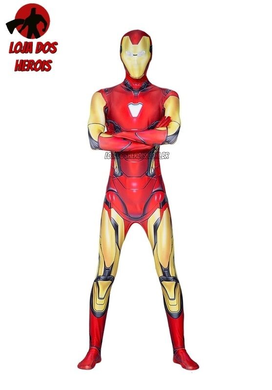 Fantasia Cosplay Heróis Homem De Ferro Filme Masculina Eventos Festas - Imagem 2