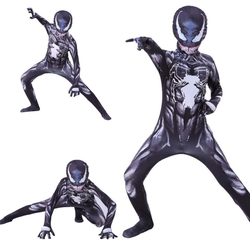 Fantasia Infantil Venom Homem Aranha Cosplay Heróis Eventos