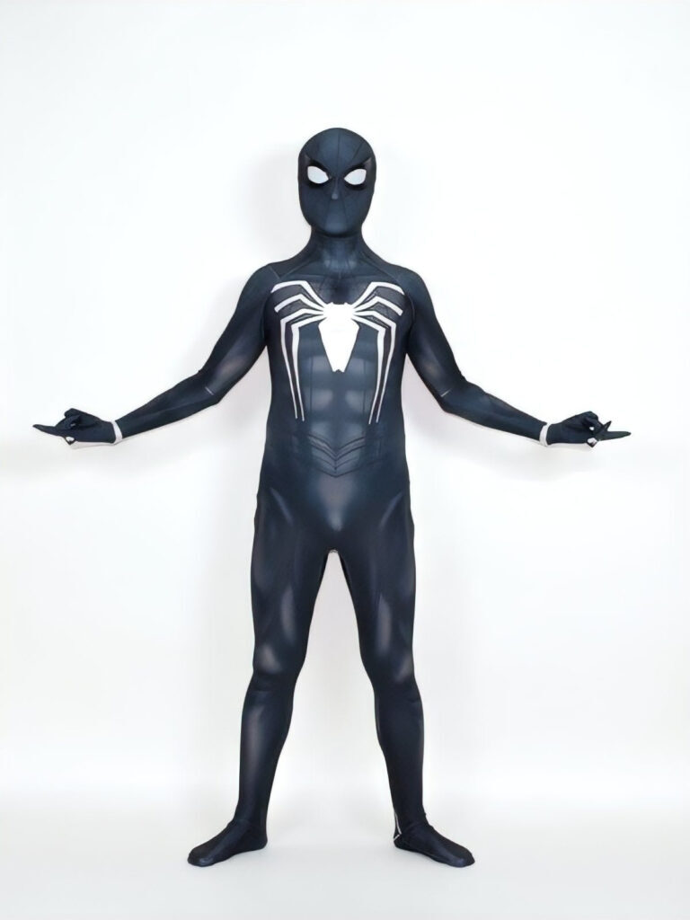 Fantasia Homem-Aranha Black Ps4 Game Cosplay Traje Luxo Profissional - Imagem 3