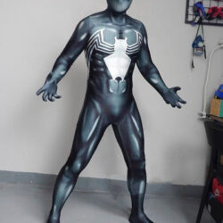 Fantasia Venom Simbionte Adulto Cosplay Traje Luxo