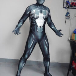 Fantasia Venom Simbionte Adulto Cosplay Traje Luxo