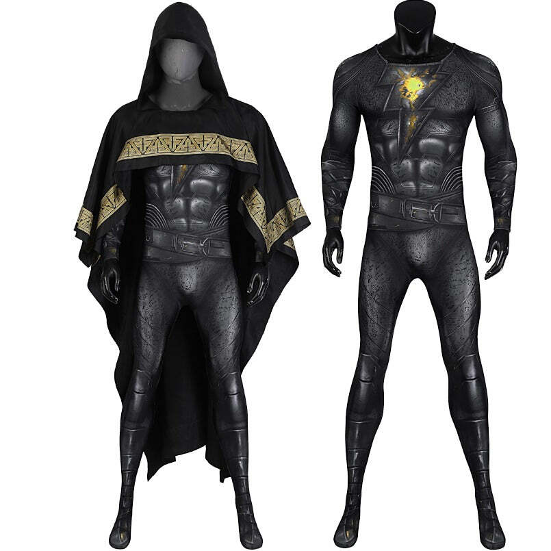 Fantasia Adão Negro filme 2022 + Capa Cosplay Traje Luxo profissional Fullset