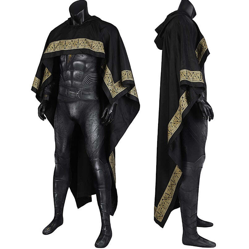 Fantasia Adão Negro filme 2022 + Capa Cosplay Traje Luxo profissional Fullset - Imagem 3