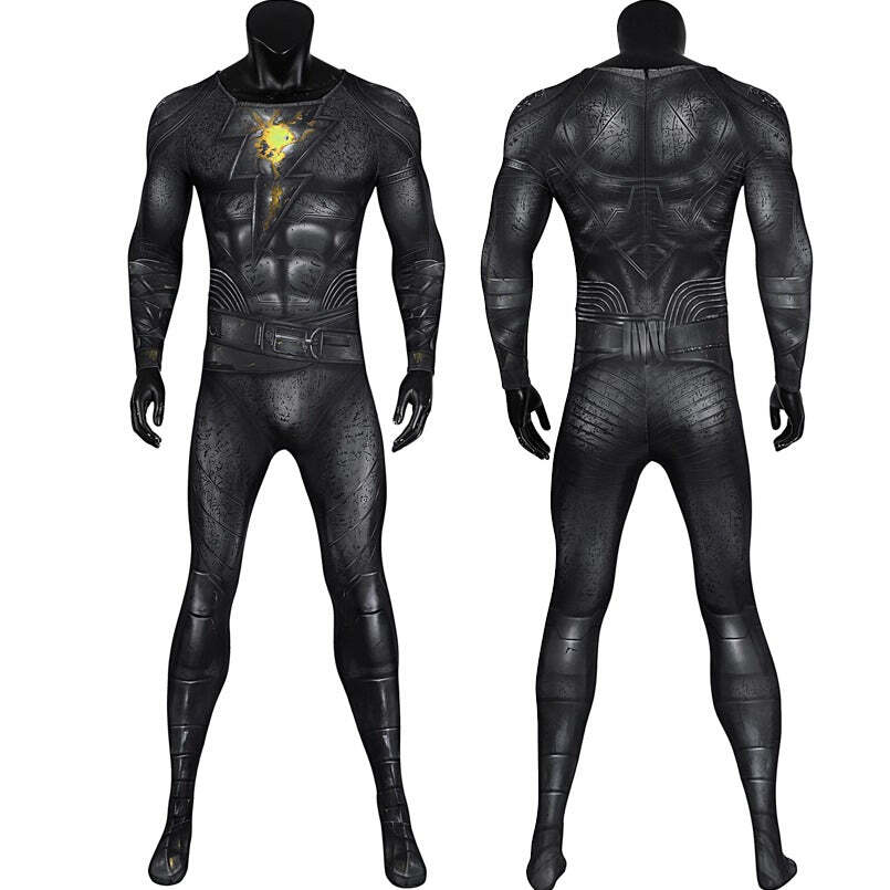 Fantasia Adão Negro filme 2022 + Capa Cosplay Traje Luxo profissional Fullset - Imagem 4
