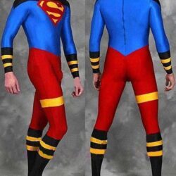 Fantasia Clark Kent Superman Superboy Cosplay Traje Luxo Super homem