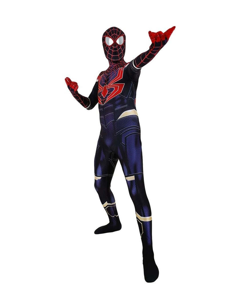 Fantasia Miles Morales Hq Homem-Aranha Adulto Cosplay Traje Luxo Profissional - Imagem 5