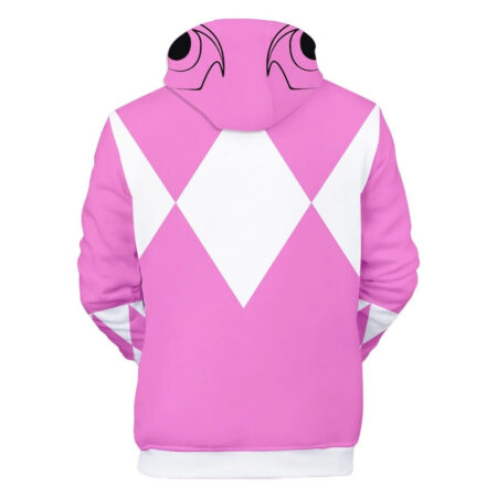 Blusa Jaqueta 3D Full Ranger Rosa Power Rangers Mighty Morphin Top - Image 2