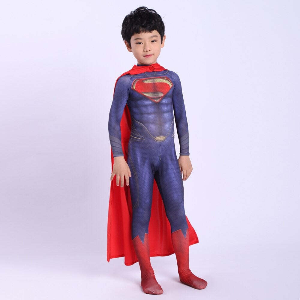 Fantasia Superman Liga Da Justiça Cosplay Infantil Traje - Imagem 3
