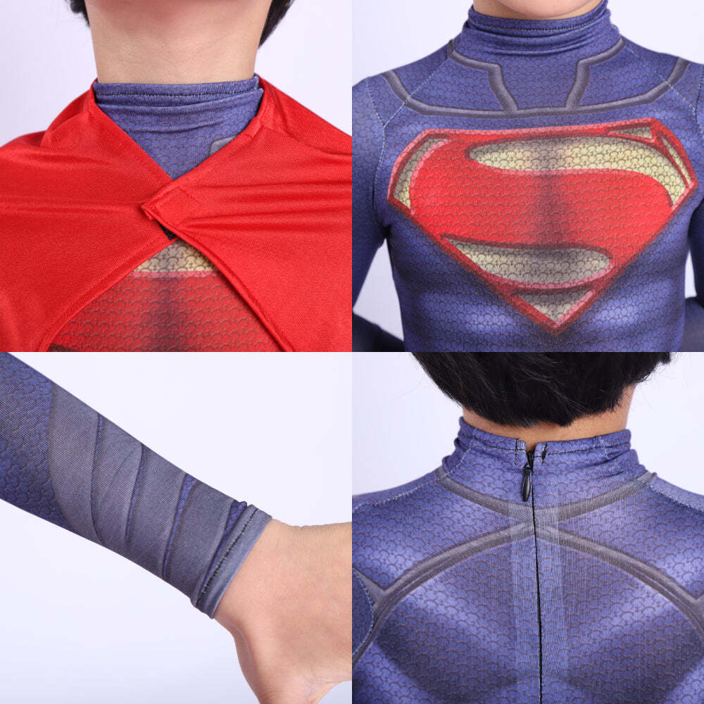 Fantasia Superman Liga Da Justiça Cosplay Infantil Traje - Imagem 6