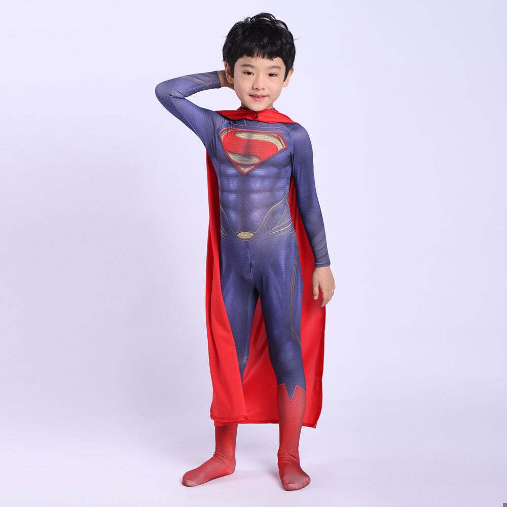 Fantasia Superman Liga Da Justiça Cosplay Infantil Traje - Imagem 4