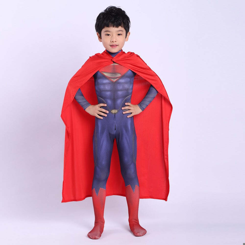 Fantasia Superman Liga Da Justiça Cosplay Infantil Traje - Imagem 2