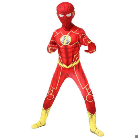 Fantasia Flash Desenho Clássico Cosplay Infantil Traje - Imagem 2