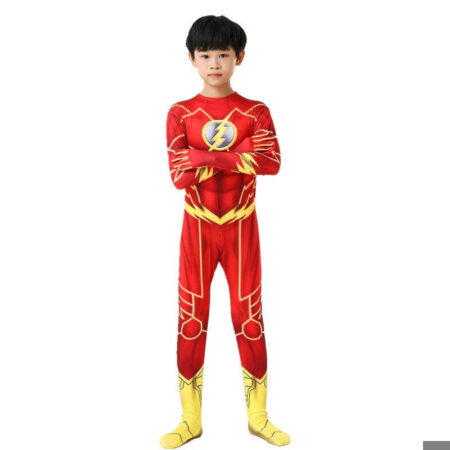 Fantasia Flash Desenho Clássico Cosplay Infantil Traje - Imagem 5