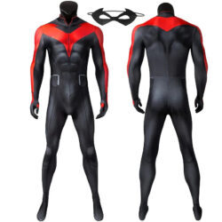 Fantasia Asa Noturna Capuz Vermelho Cosplay Traje Luxo Dick Grayson
