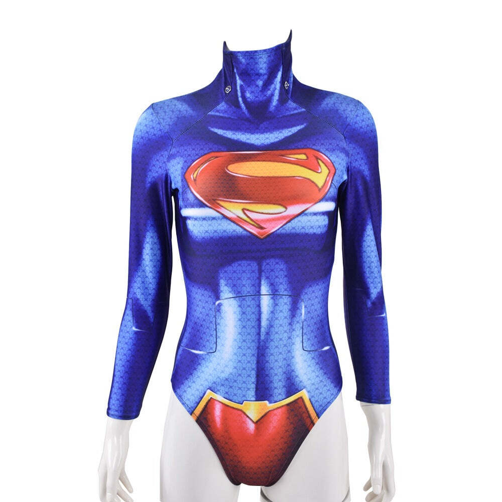 Fantasia Feminina Supergirl Traje Luxo Cosplay Mulheres - Imagem 5