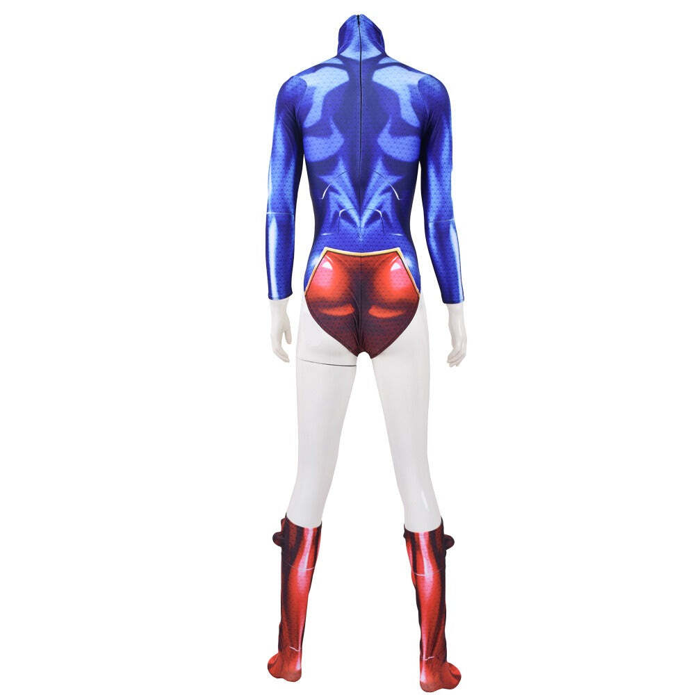 Fantasia Feminina Supergirl Traje Luxo Cosplay Mulheres - Imagem 4
