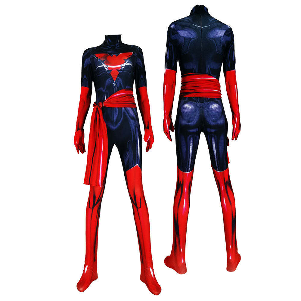 Fantasia Feminina Black Jean Grey Adulto Cosplay Traje Luxo X- MEN - Imagem 4