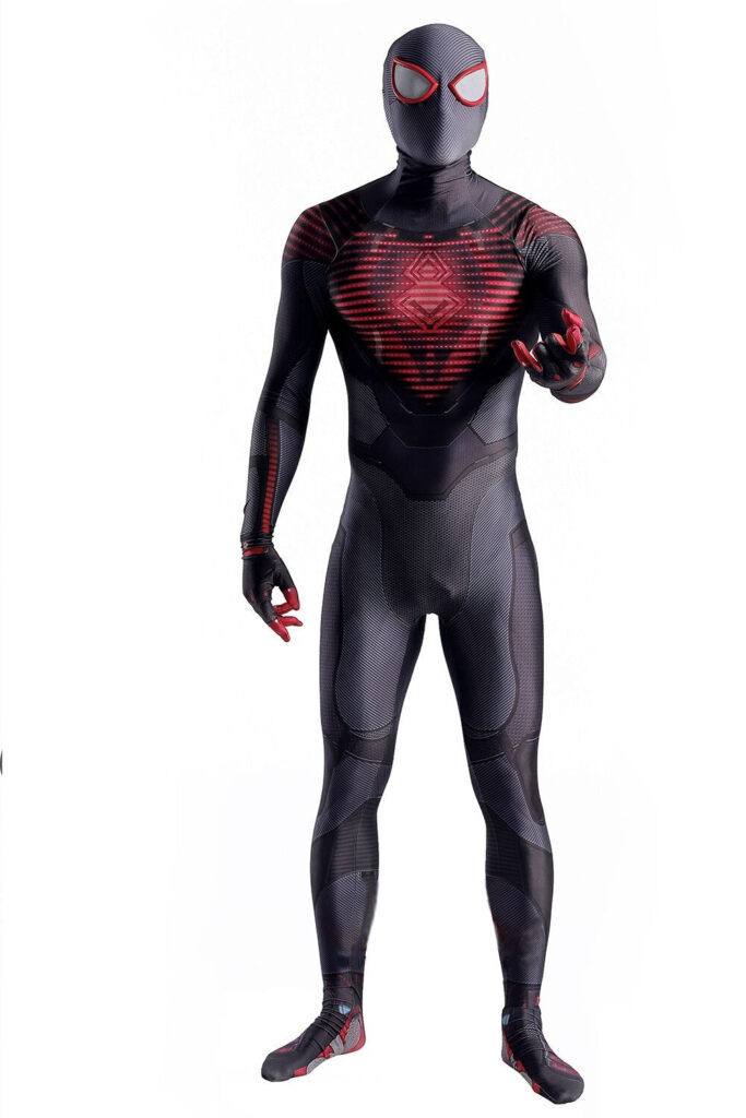 Fantasia Homem-Aranha Miles Morales 2020 Cosplay Traje Luxo Profissional - Imagem 3