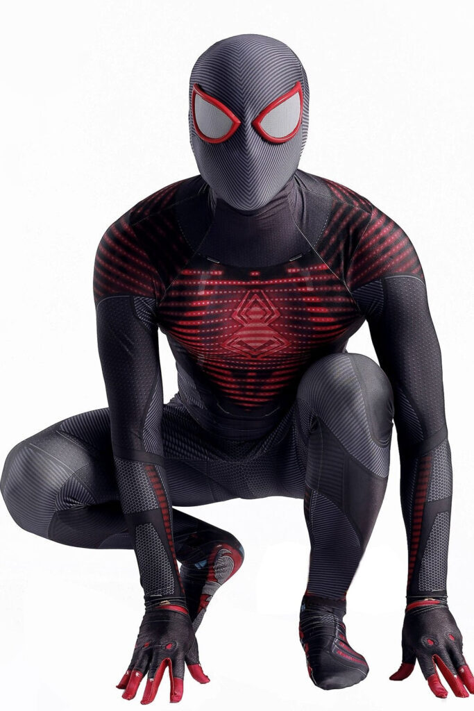 Fantasia Homem-Aranha Miles Morales 2020 Cosplay Traje Luxo Profissional - Imagem 2