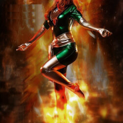 Fantasia Feminina Jean Grey Fênix Negra Hq Adulto Cosplay Traje Luxo X- MEN