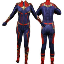 Fantasia Feminina Capitã Marvel Adulto Cosplay Traje Luxo