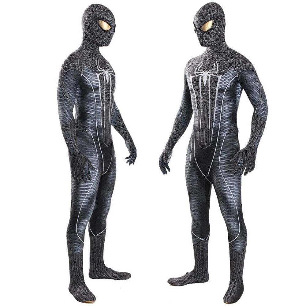 Fantasia Homem-Aranha Andrew Garfield Black Adulto Cosplay Traje Luxo Profissional - Imagem 3