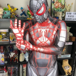 Fantasia Miles Morales Game Homem-Aranha Adulto Cosplay Traje Luxo Profissional