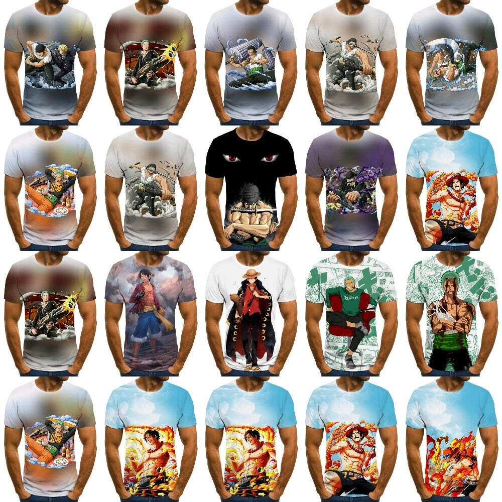 Camisa Camiseta Portgas D. Ace One Piece Anime Impressão 3D Full - Imagem 3