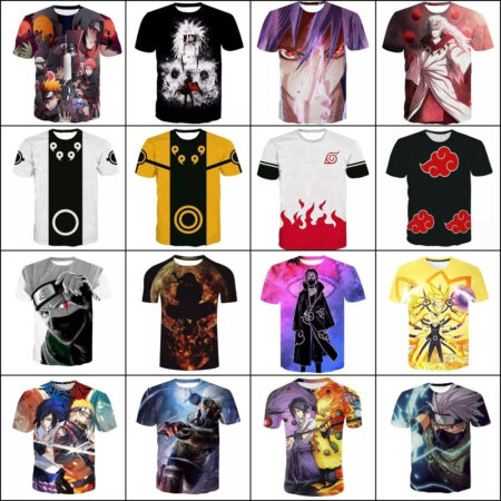 Camisa Camiseta Akatsuki Impressão 3D Anime Naruto Shippuden - Image 4