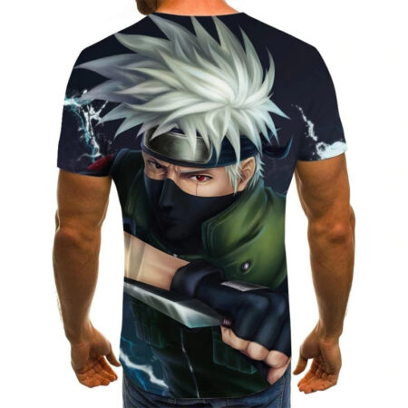 Camisa Camiseta Hatake Kakashi Impressão 3D Anime Naruto Shippuden - Image 2