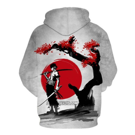 Blusa Jaqueta 3D Roronoa Zoro One Piece Anime Touca Canguru - Imagem 2