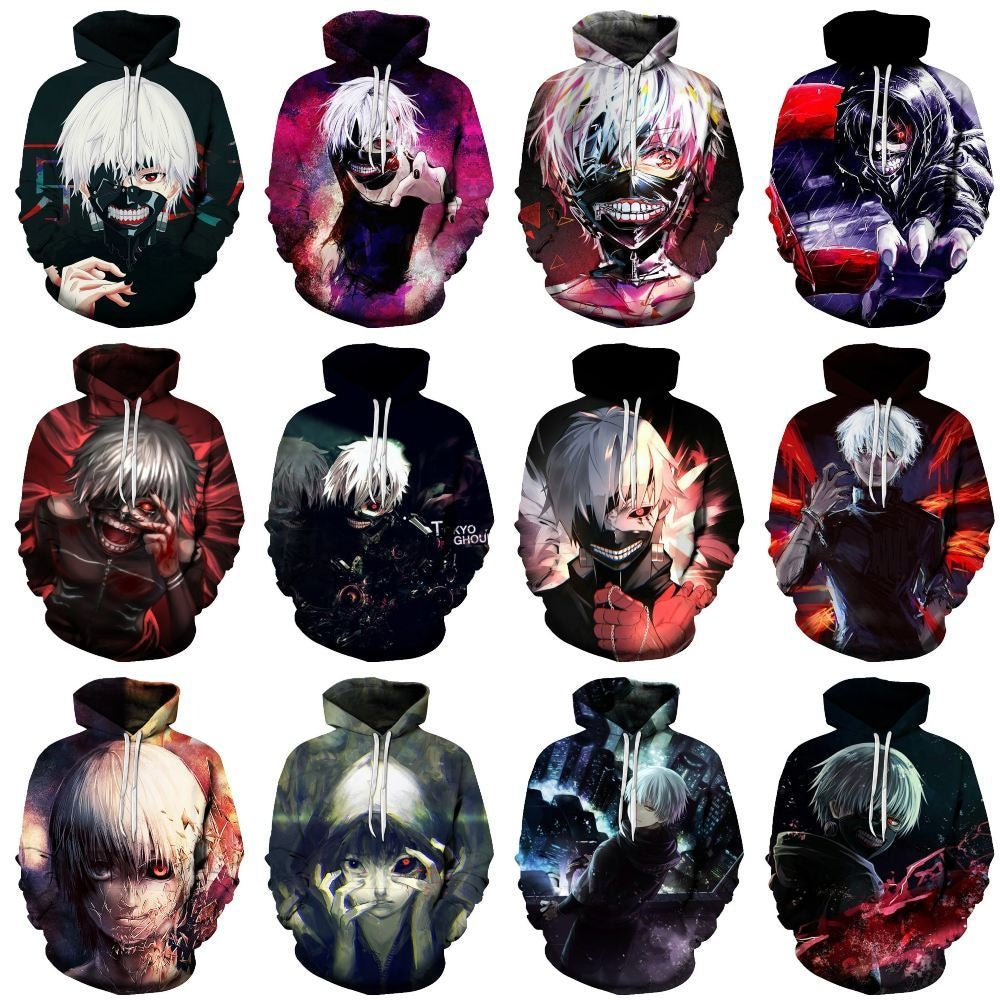Blusa Jaqueta 3D Kaneki Ken Encapuzado Tokyo Ghoul:Re Anime Touca Canguru - Imagem 4
