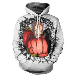 Blusa Jaqueta 3D Full Saitama Soco Anime One Punch Man Top