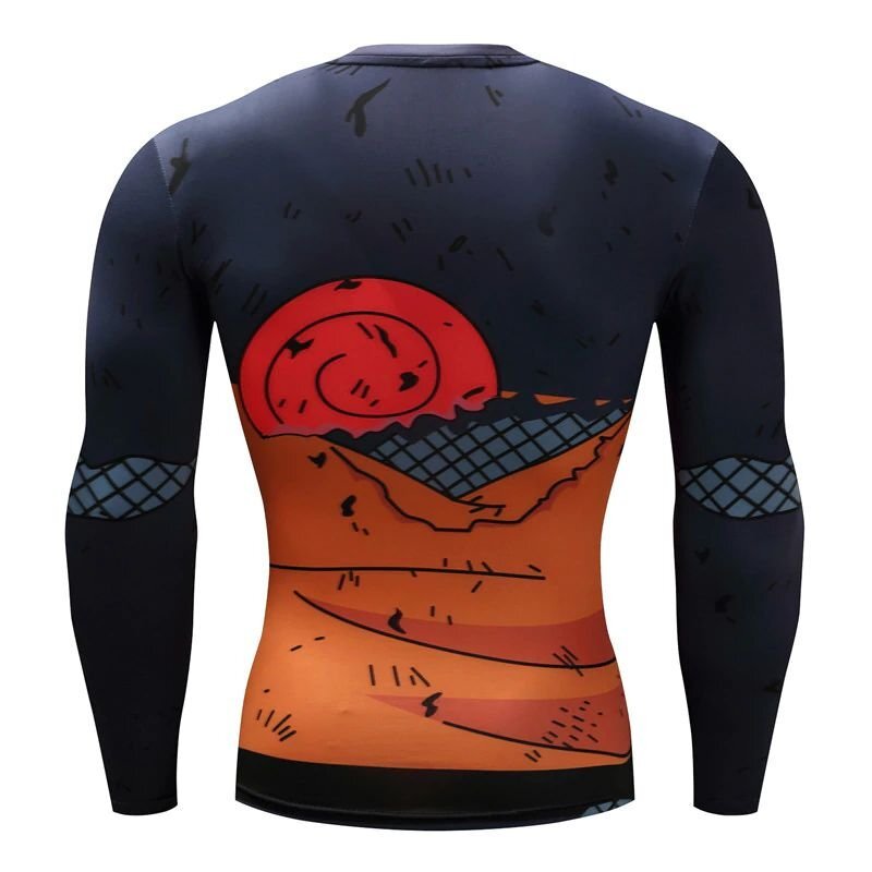 Camisa / Camiseta Hash Guard Naruto Uzumaki Batalha - Manga Longa Compressão - Imagem 2