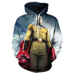 Blusa Jaqueta 3D Full Arte Saitama Anime One Punch Man Top