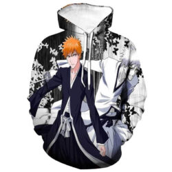 Blusa Jaqueta 3D Full Ichigo Kurosaki Anime Bleach Top