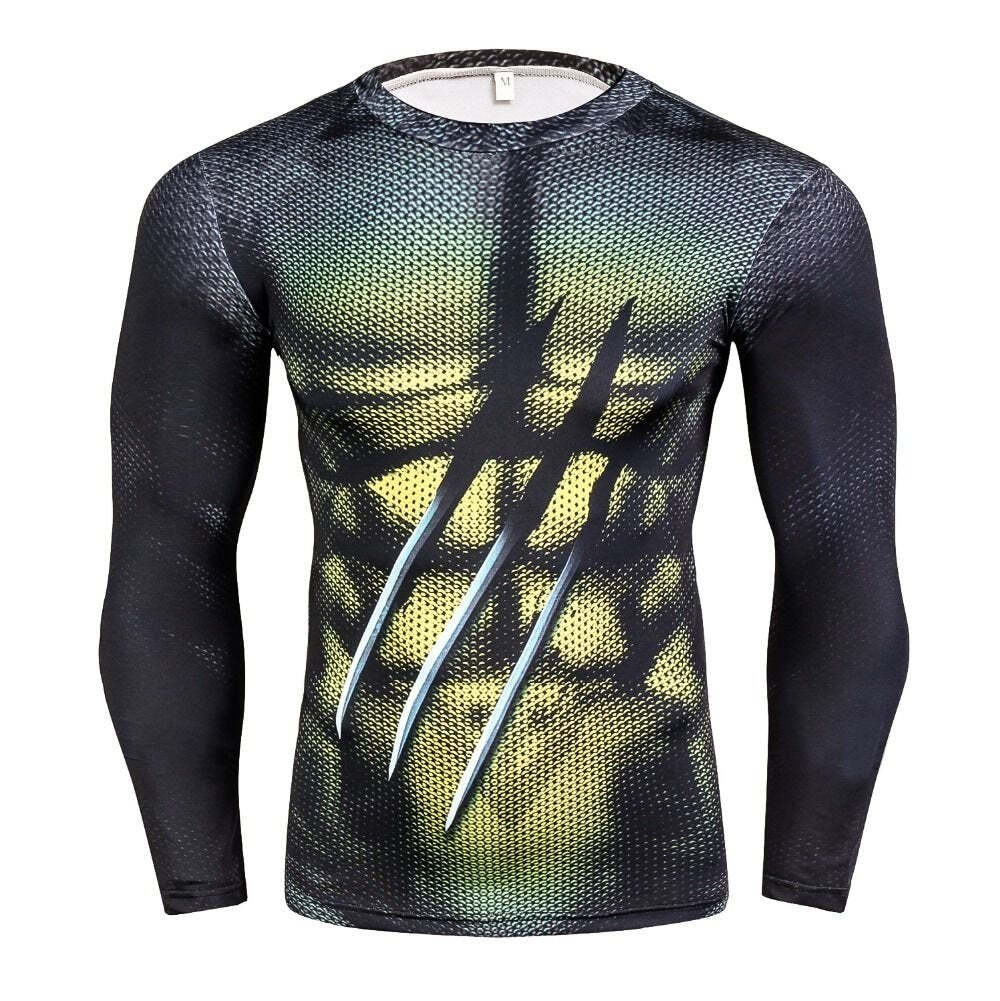 Camisa / Camiseta Hash Guard Compressão Wolverine X-Men Manga - Imagem 2