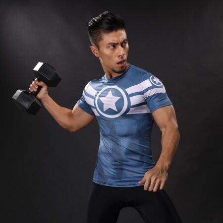 Camisa / Camiseta Hash Guard Capitão America 2019 Compressão - Image 3